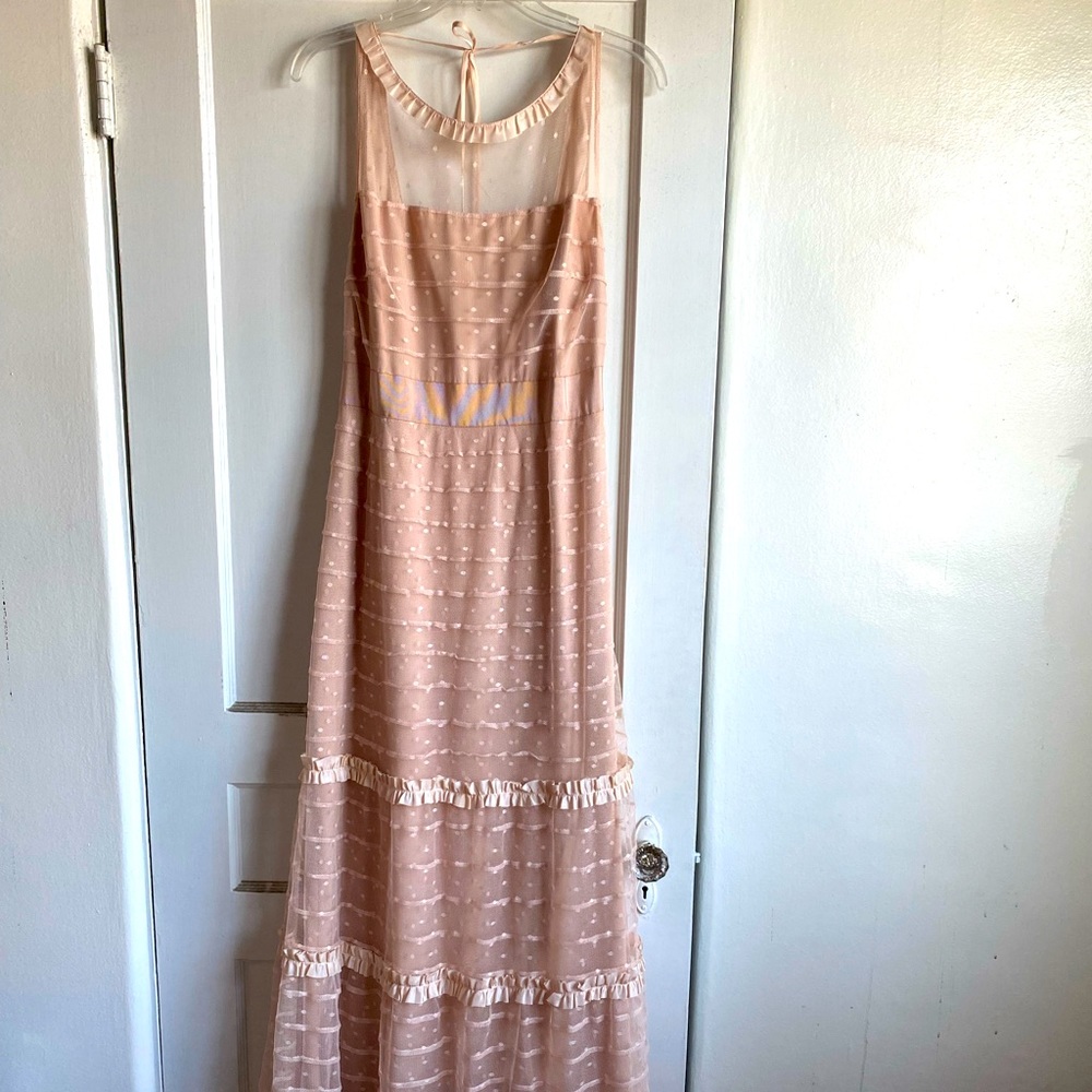 Va Et Vien Pin dot tulle dress with lining
